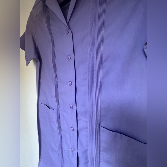 Button Down Lavender Mini Dress - Picture 7 of 11